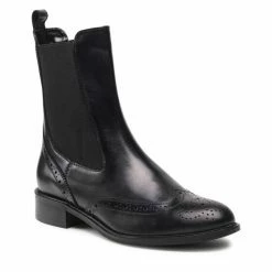 Solo Femme Γυναίκες Biker Μποτάκια Μποτάκια με λάστιχο 33953-04-C57/000-52-00 Μαύρο