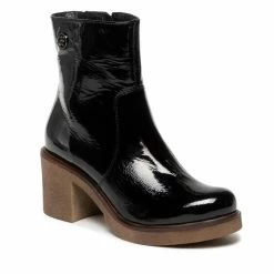 Solo Femme Γυναίκες Biker Μποτάκια Μποτάκια 21802-01-D80/000-52-00 Μαύρο