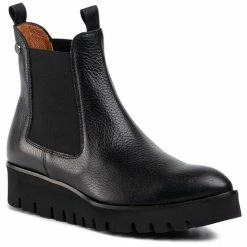 Solo Femme Γυναίκες Biker Μποτάκια Μποτάκια με λάστιχο 38801-12-I91/000-13-00 Μαύρο