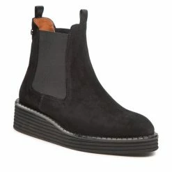 Solo Femme Γυναίκες Μποτάκια με λάστιχο 38801-13-N25/000-13-00 Μαύρο