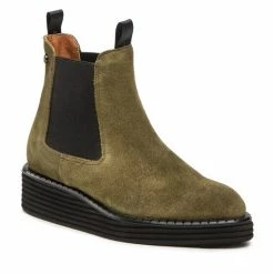 Solo Femme Γυναίκες Μποτάκια με λάστιχο 38801-13-N58/000-13-00 Πράσινο