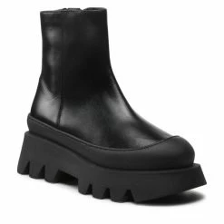 Solo Femme Γυναίκες Biker Μποτάκια Μποτάκια 14701-01-N33/000-52-00 Μαύρο