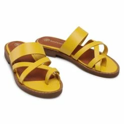 Solo Femme Γυναίκες Σαγιονάρες 62803-01-D10/000-06-00 Κίτρινο -Solo Femme Κατάστημα unnamed file 2674