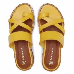 Solo Femme Γυναίκες Σαγιονάρες 62803-01-D10/000-06-00 Κίτρινο -Solo Femme Κατάστημα unnamed file 2675